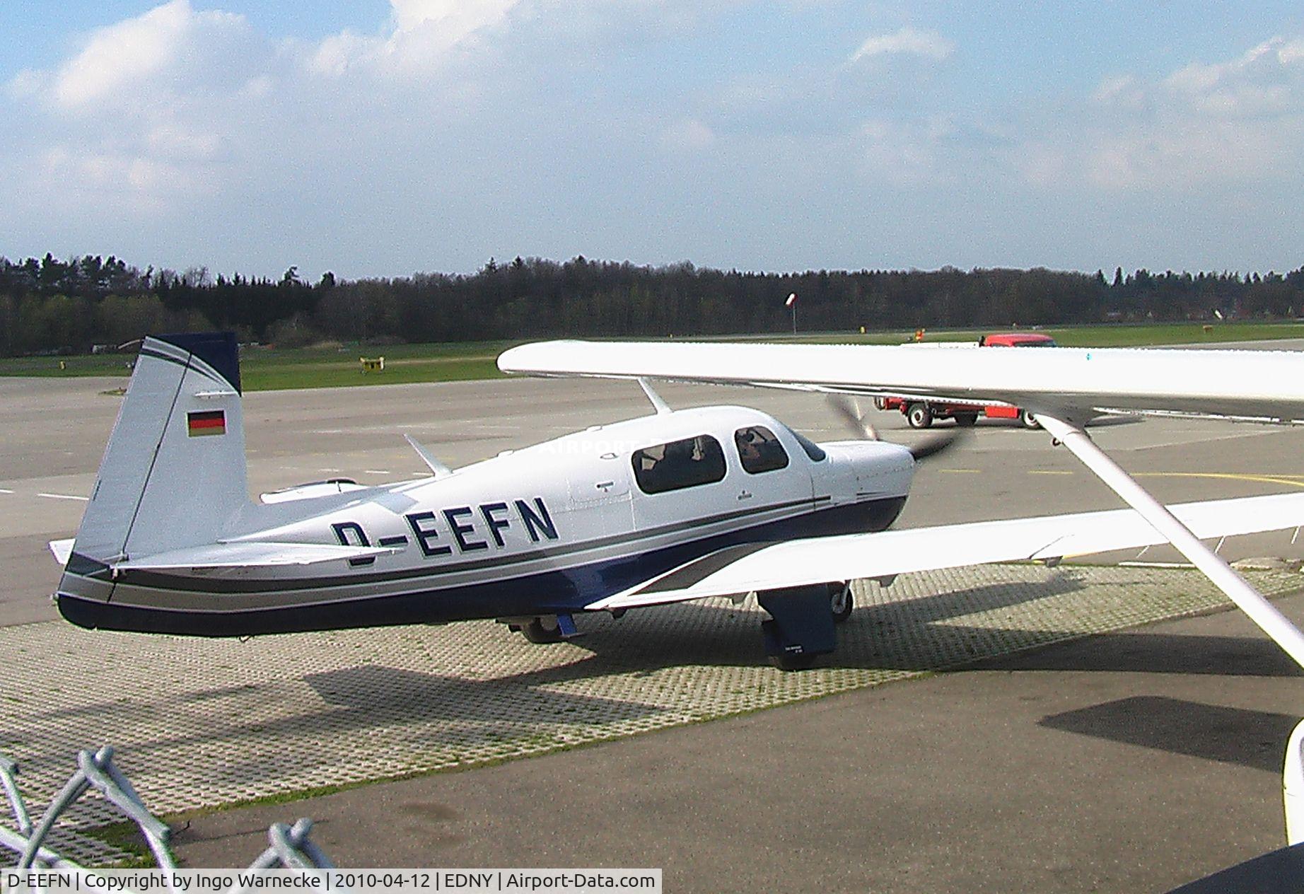 D-EEFN, 1991 Mooney M20J 201 C/N 24-3215, Mooney M20J Model 201 at Friedrichshafen airport