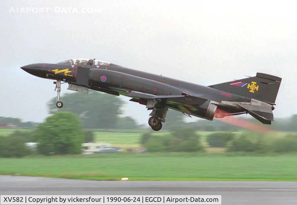 XV582, 1969 McDonnell Douglas Phantom FG1 C/N 3253/9336, Royal Air Force. Operated by 228 OCU but retains 111 Squadron special markings, coded 'M'.