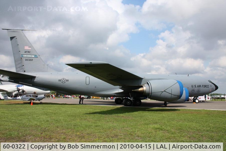 60-0322, 1960 Boeing KC-135R Stratotanker C/N 18097, 1960 KC-135R assigned to Grissom AFB at Sun N Fun 2010, Lakeland, Florida.