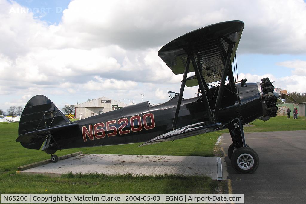 N65200, 1941 Boeing A75N1(PT17) C/N 75-3817, Boeing PT-27 Kaydet (D75N1) at Bagby Airfield, UK in 2004.
