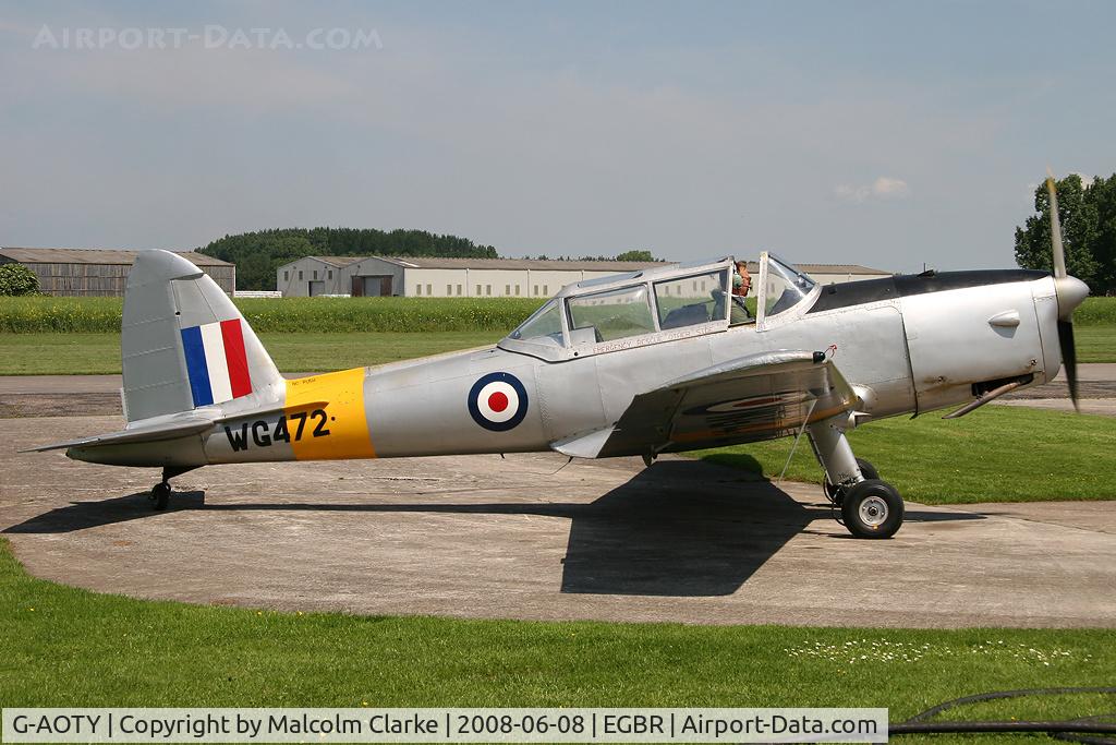 G-AOTY, 1951 De Havilland DHC-1 Chipmunk 22A C/N C1/0522, De Havilland DHC-1 Chipmunk 22A at Breighton Airfield, UK in 2008.