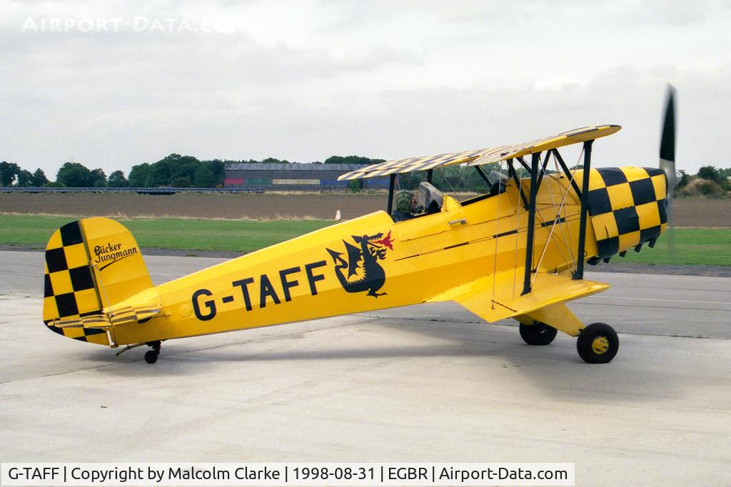 G-TAFF, 1957 CASA 1-131E Jungmann C/N 1129, CASA 1-131E-3B Jungmann at Breighton Airfield in 1998.