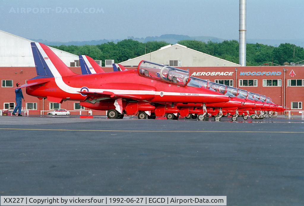 XX227, 1978 Hawker Siddeley Hawk T.1A C/N 063/312063, Royal Air Force. Operated by the Red Arrows.