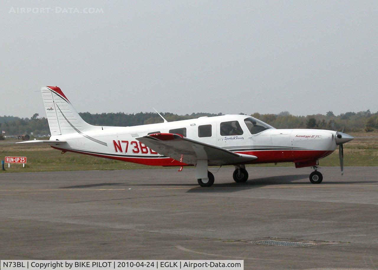 N73BL, 2007 Piper PA-32R-301T Turbo Saratoga C/N 3257450, VISITING SARATOGA TAXYING TO RWY 25