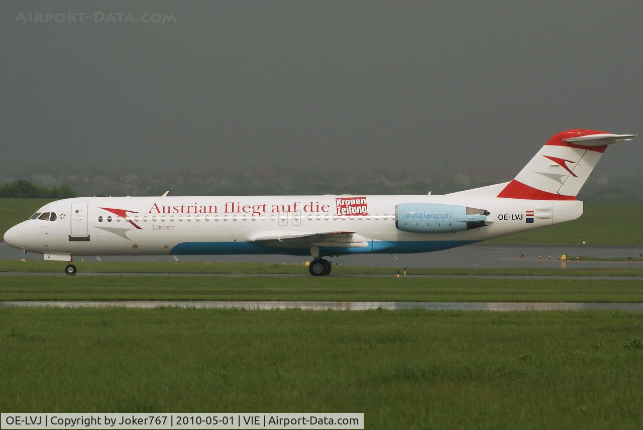 OE-LVJ, 1991 Fokker 100 (F-28-0100) C/N 11359, Austrian arrows Fokker F-100