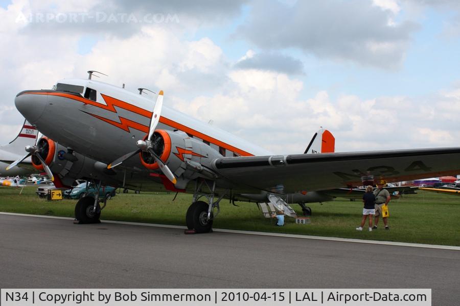 N34, 1945 Douglas R4D-7 C/N 33359, Sun N Fun 2010