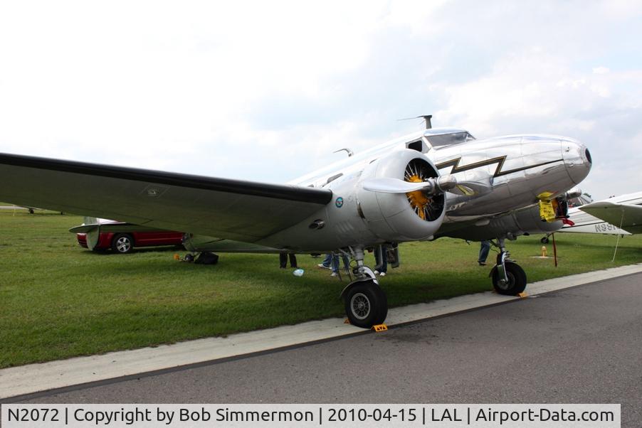 N2072, 1936 Lockheed 12A Electra Junior C/N 1208, Sun N Fun 2010