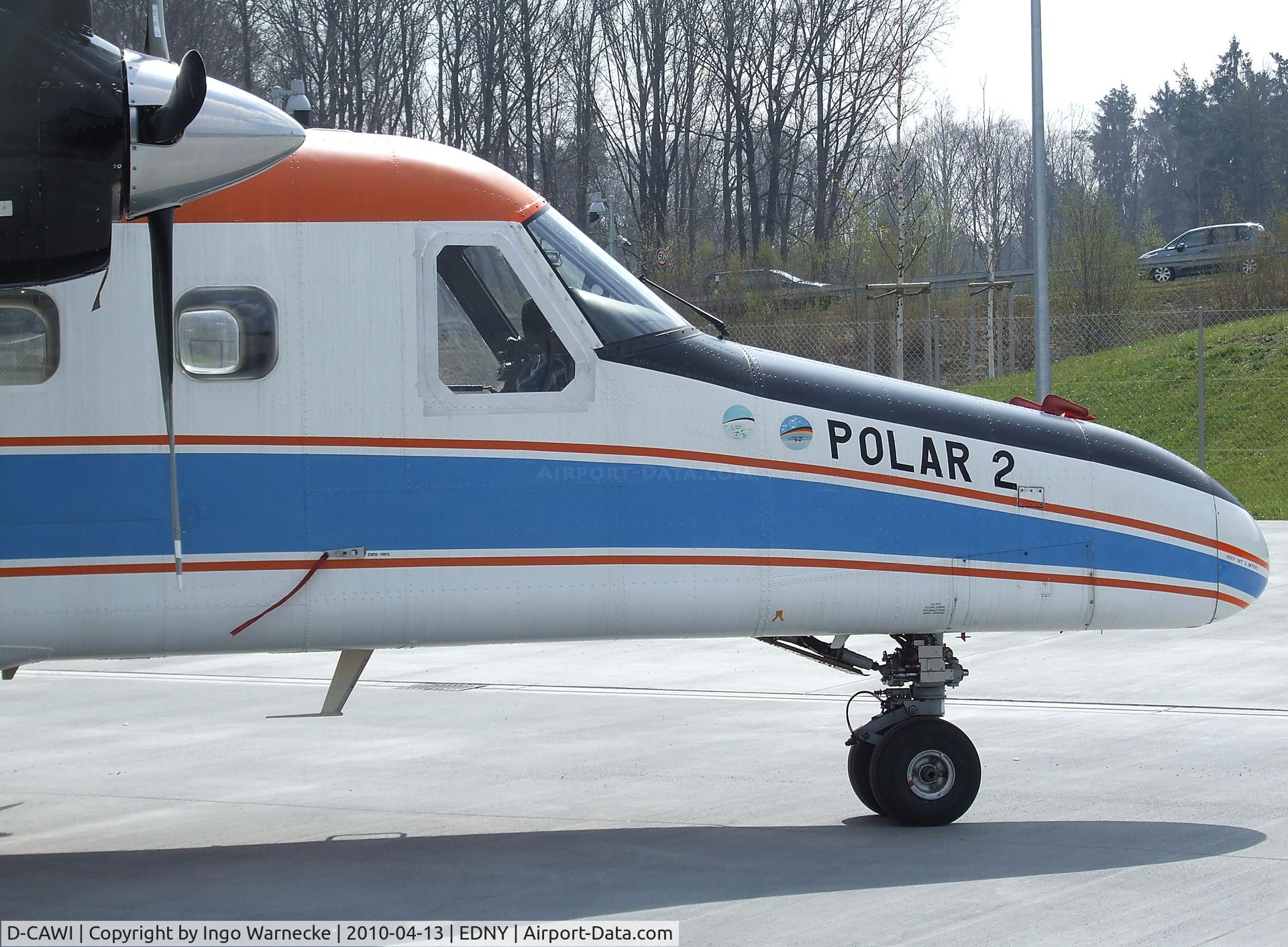 D-CAWI, 1983 Dornier 228-101 C/N 7014, Dornier Do 228-101 (formerly 'POLAR 2' operated by the German polar research institute (Alfred Wegener Institut)) standing outside the Dornier-Museum to be sold in May 2010. Before it had been exhibited at the Dornier Museum for some months.
