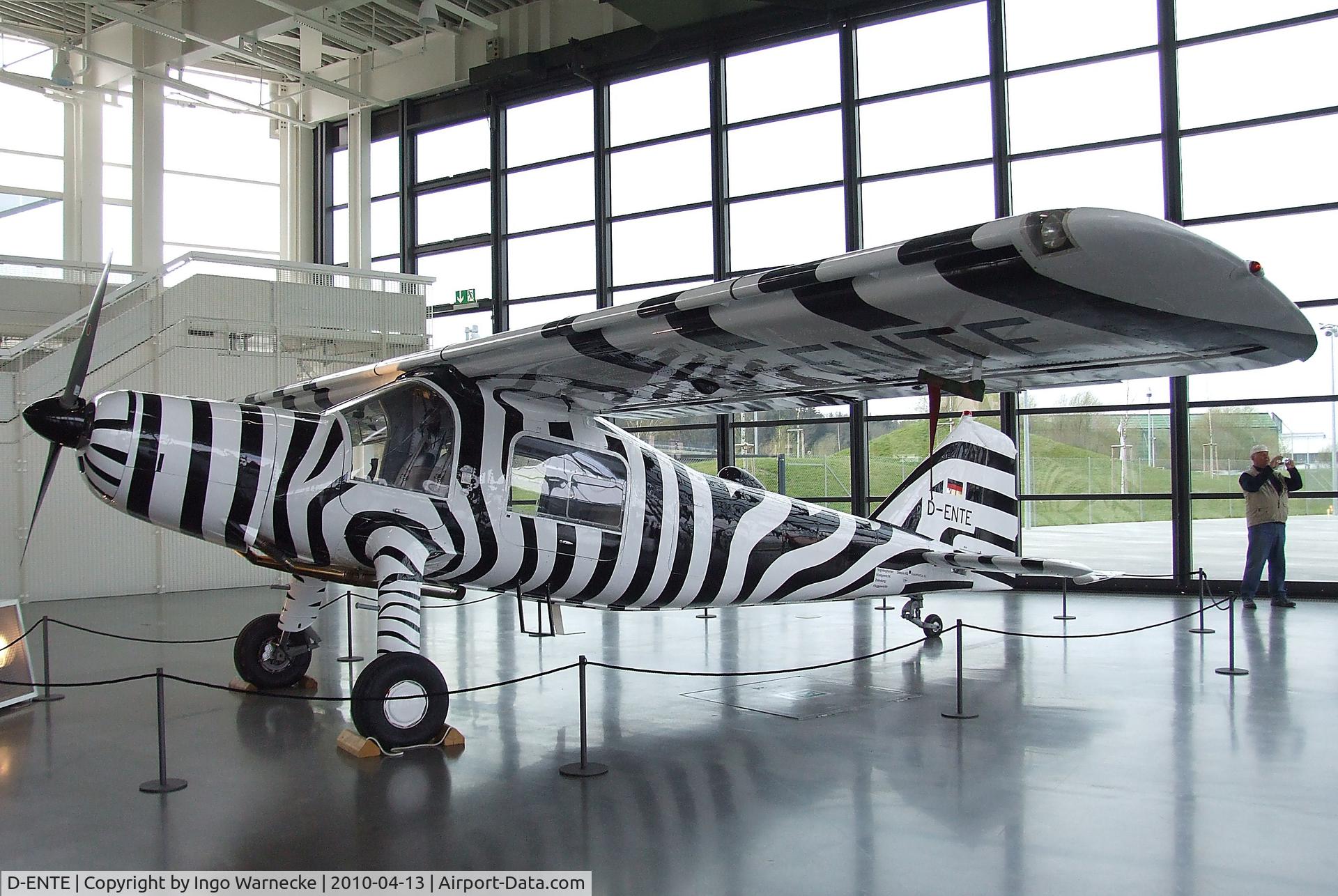 D-ENTE, Dornier Do-27A4 C/N 375, Dornier Do 27A4 (painted for reenactment the famous flights of zoologist and filmmaker Michael Grzimek, who died in the first 'D-ENTE' in the Serengeti (Tanzania) in 1959) at the Dornier-Museum Friedrichshafen