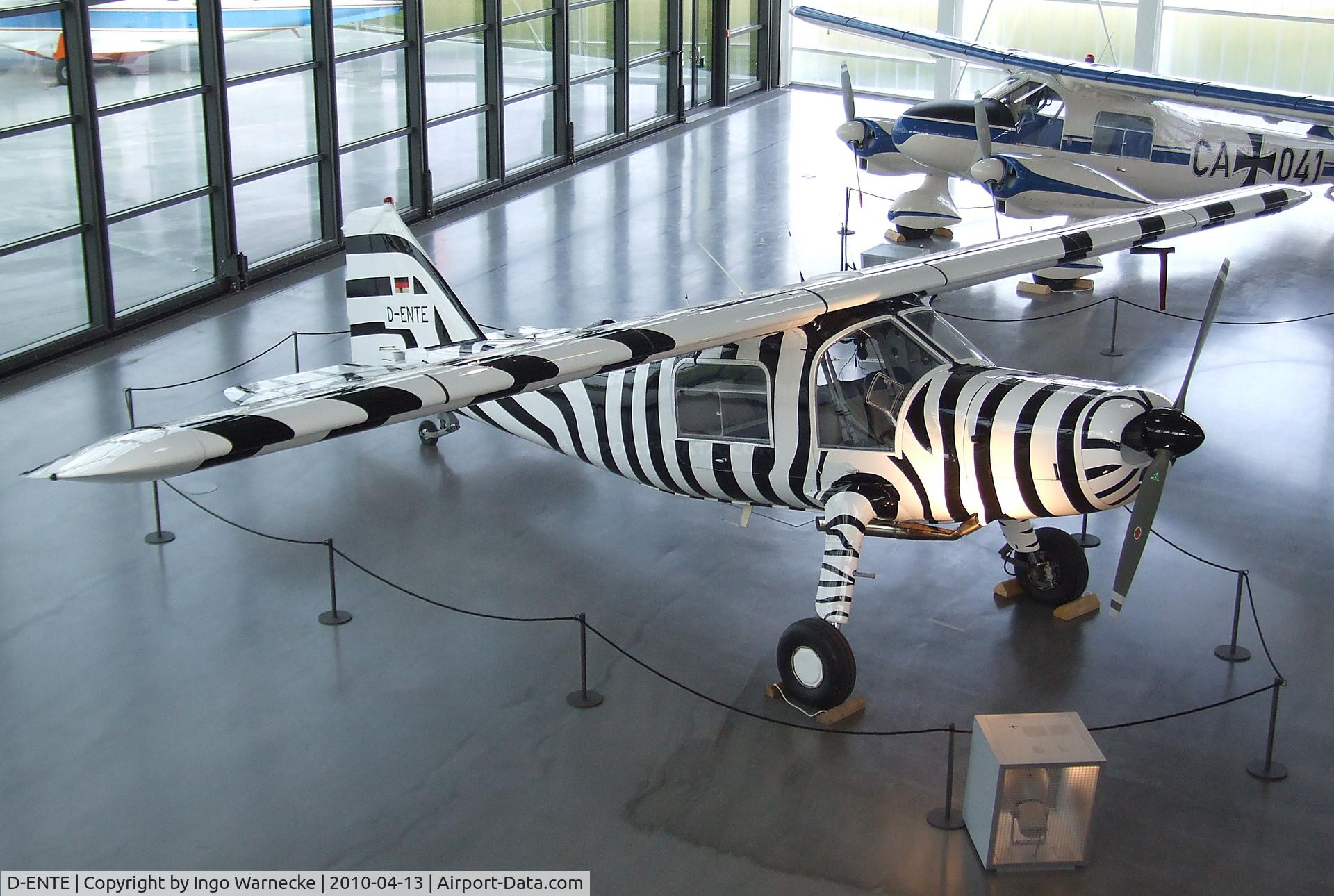 D-ENTE, Dornier Do-27A4 C/N 375, Dornier Do 27A4 (painted for reenactment the famous flights of zoologist and filmmaker Michael Grzimek, who died in the first 'D-ENTE' in the Serengeti (Tanzania) in 1959) at the Dornier-Museum Friedrichshafen