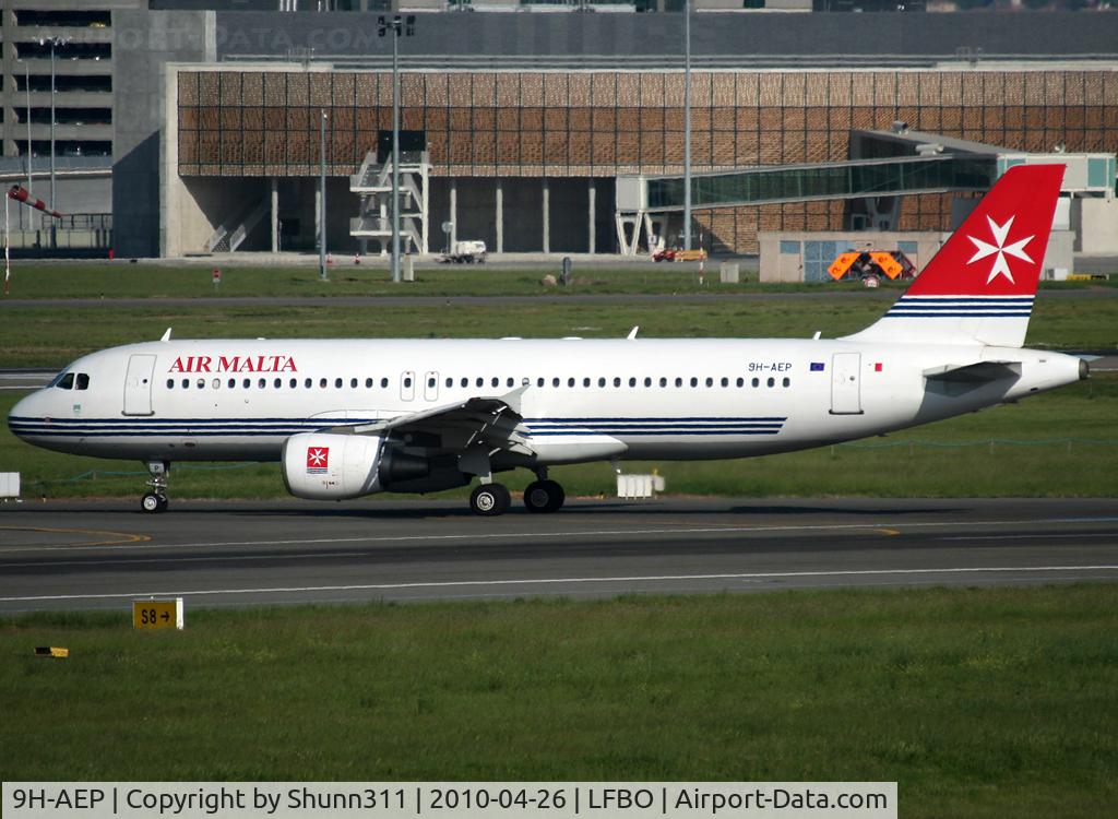 9H-AEP, 2007 Airbus A320-214 C/N 3056, Arriving from flight and taxiing to the terminal...