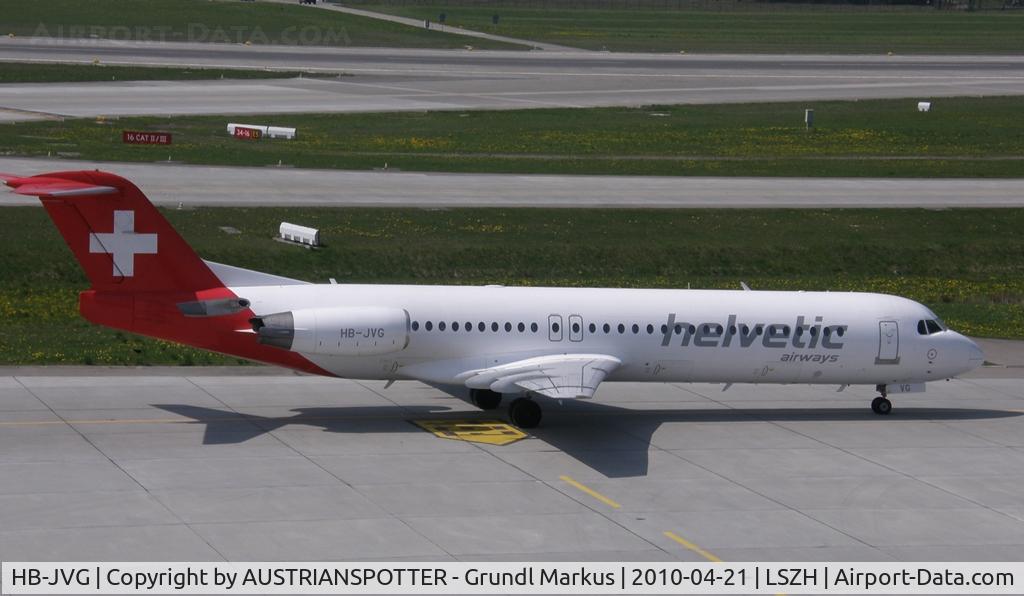 HB-JVG, 1993 Fokker 100 (F-28-0100) C/N 11478, Helvetic Airways