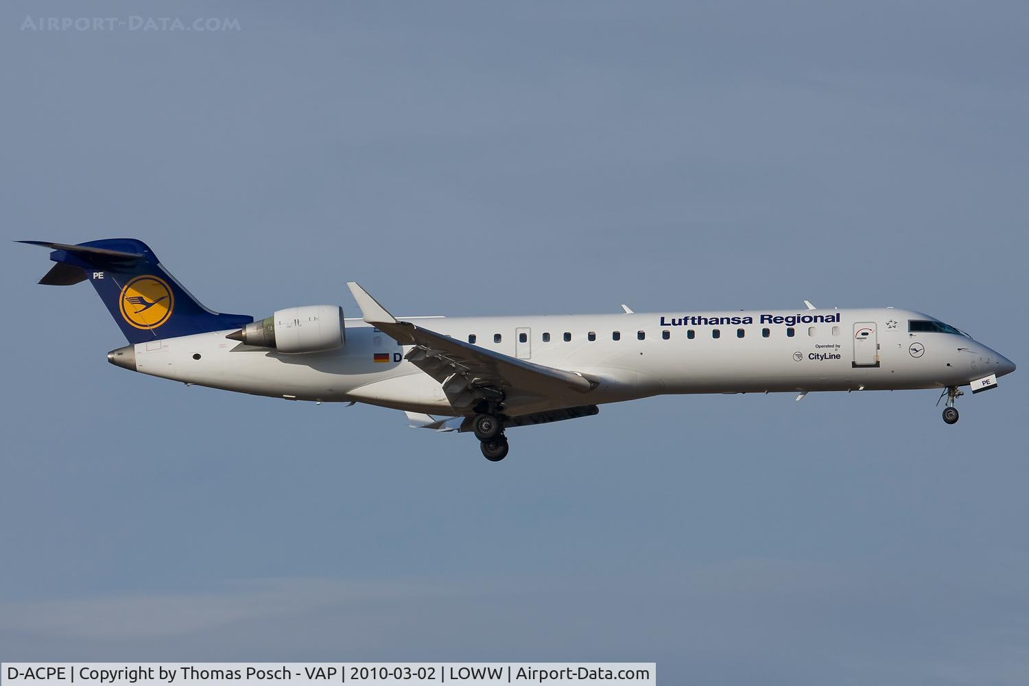 D-ACPE, 2001 Bombardier CRJ-701ER (CL-600-2C10) Regional Jet C/N 10027, Lufthansa Regional