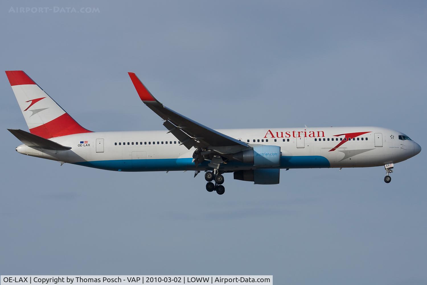 OE-LAX, 1992 Boeing 767-3Z9/ER C/N 27095, Austrian Airlines