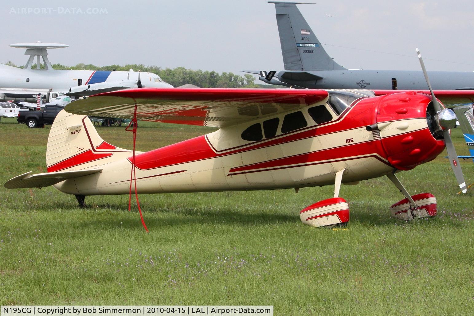 N195CG, 1953 Cessna 195 C/N 16120, Sun N Fun 2010