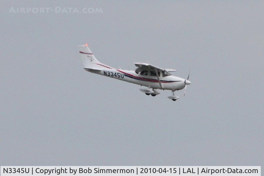 N3345U, 1963 Cessna 182F Skylane C/N 18254745, Arriving at Lakeland, FL during Sun N Fun 2010.