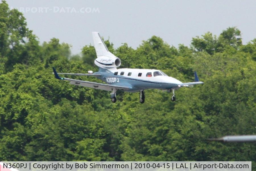 N360PJ, 2008 Piper PA-47-2400J PiperJet C/N 4798E001, Arriving at Lakeland, FL during Sun N Fun 2010.