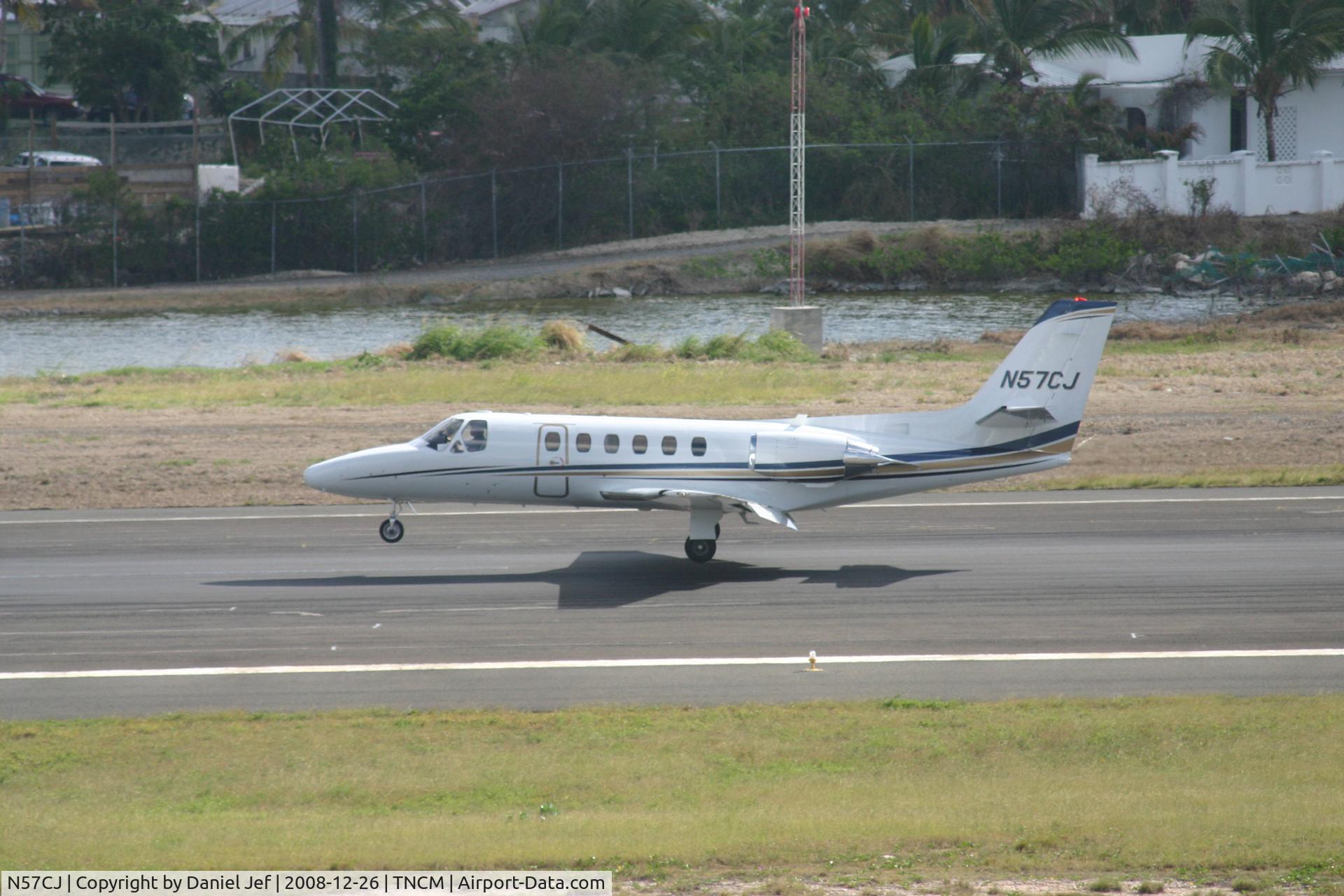 N57CJ, 1985 Cessna S550 Citation IIS C/N S550-0057, N57CJ landing at TNCM runway 10
