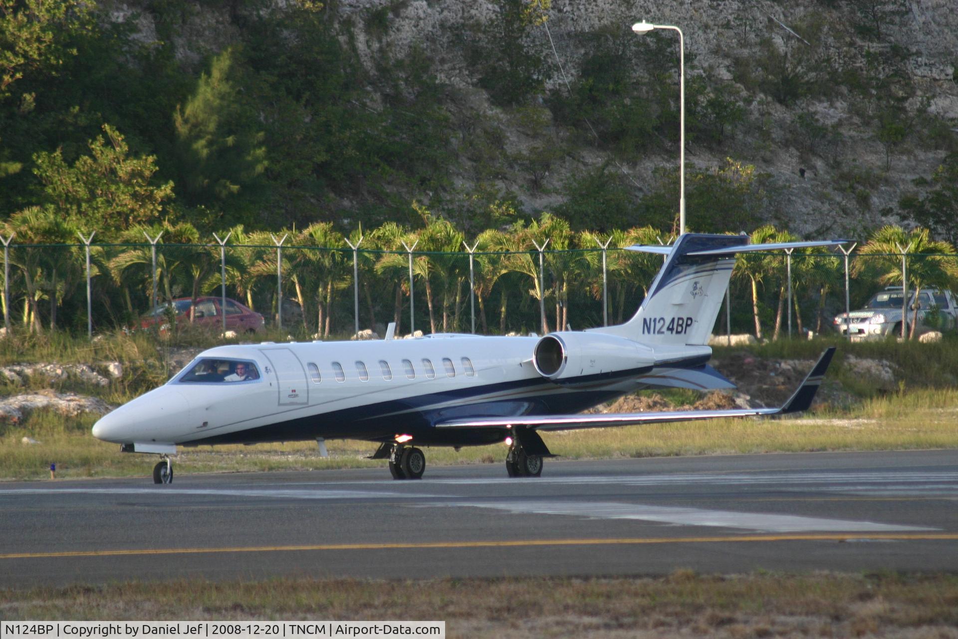 N124BP, 2000 Learjet 45 C/N 113, N124BP taxing into position for take off at runway 10 TNCM