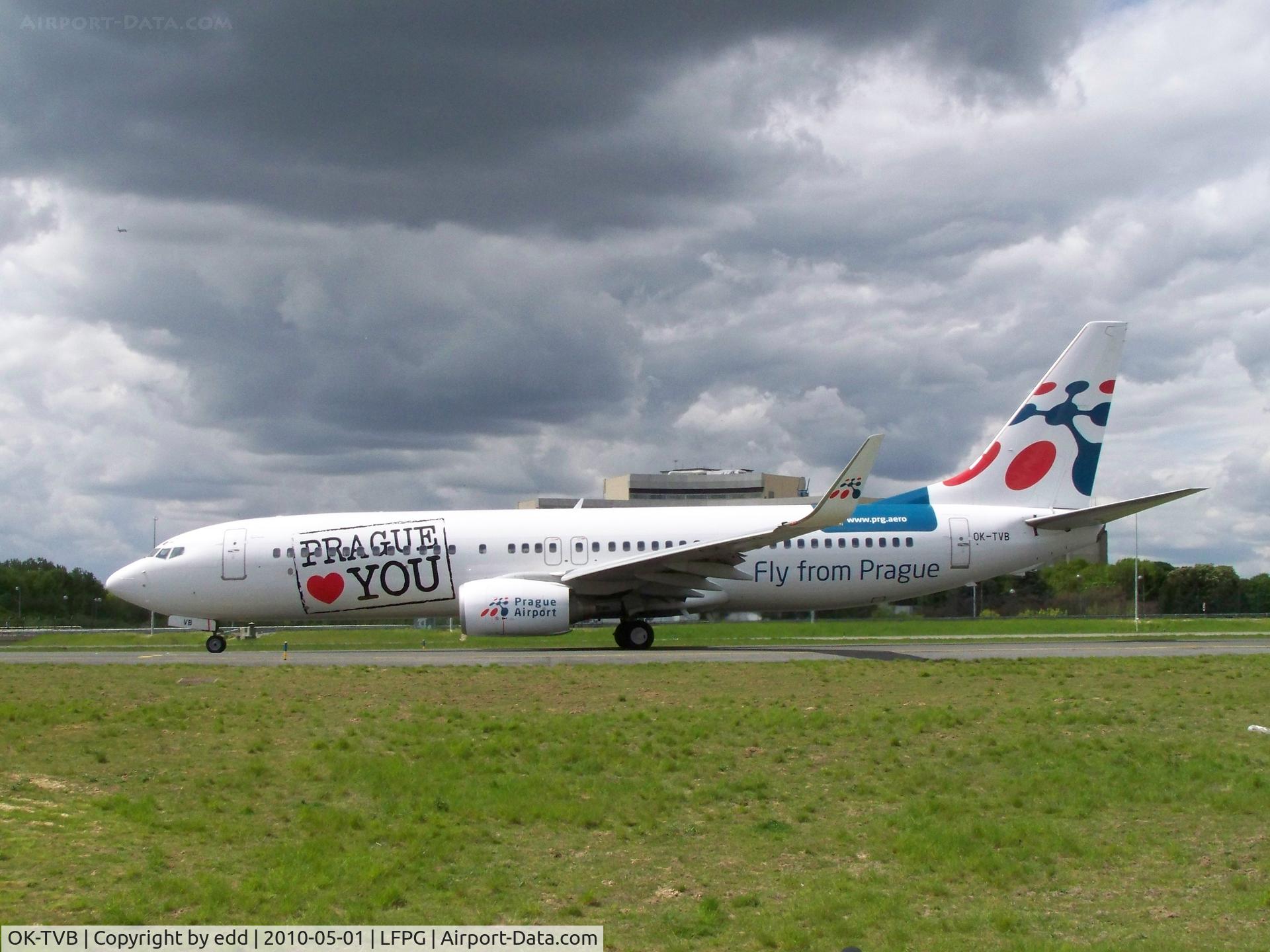OK-TVB, 2001 Boeing 737-8CX C/N 32362, Prague Airport colours