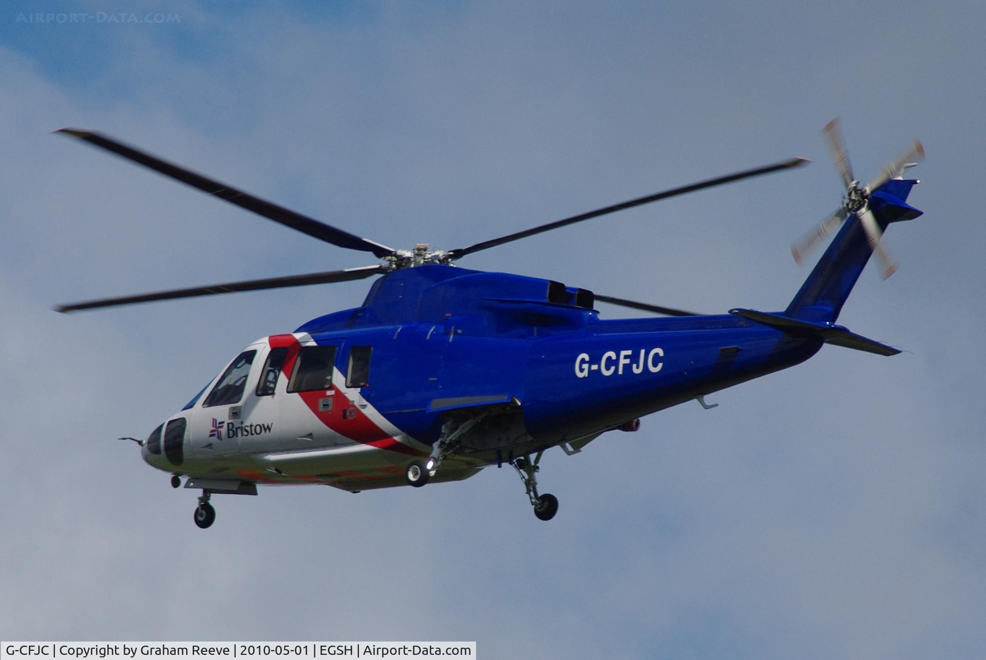 G-CFJC, 2008 Sikorsky S-76C C/N 760708, Approaching Norwich