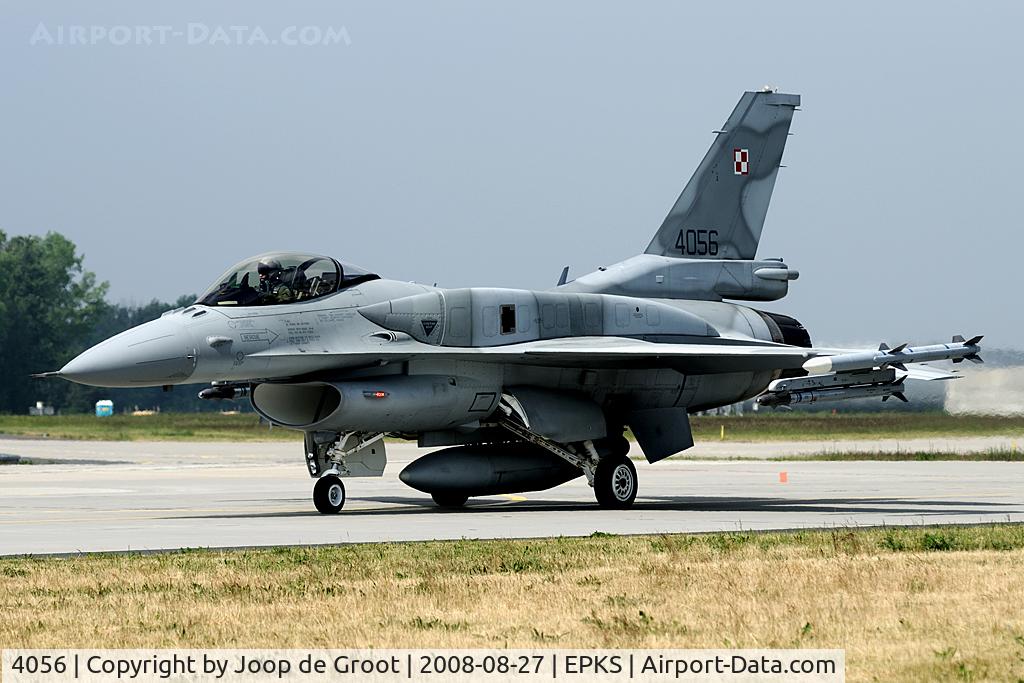 4056, Lockheed Martin F-16C Fighting Falcon C/N JC-17, One of the local F-16s that were flying during the 2008 commanders meet at Krzesiny.