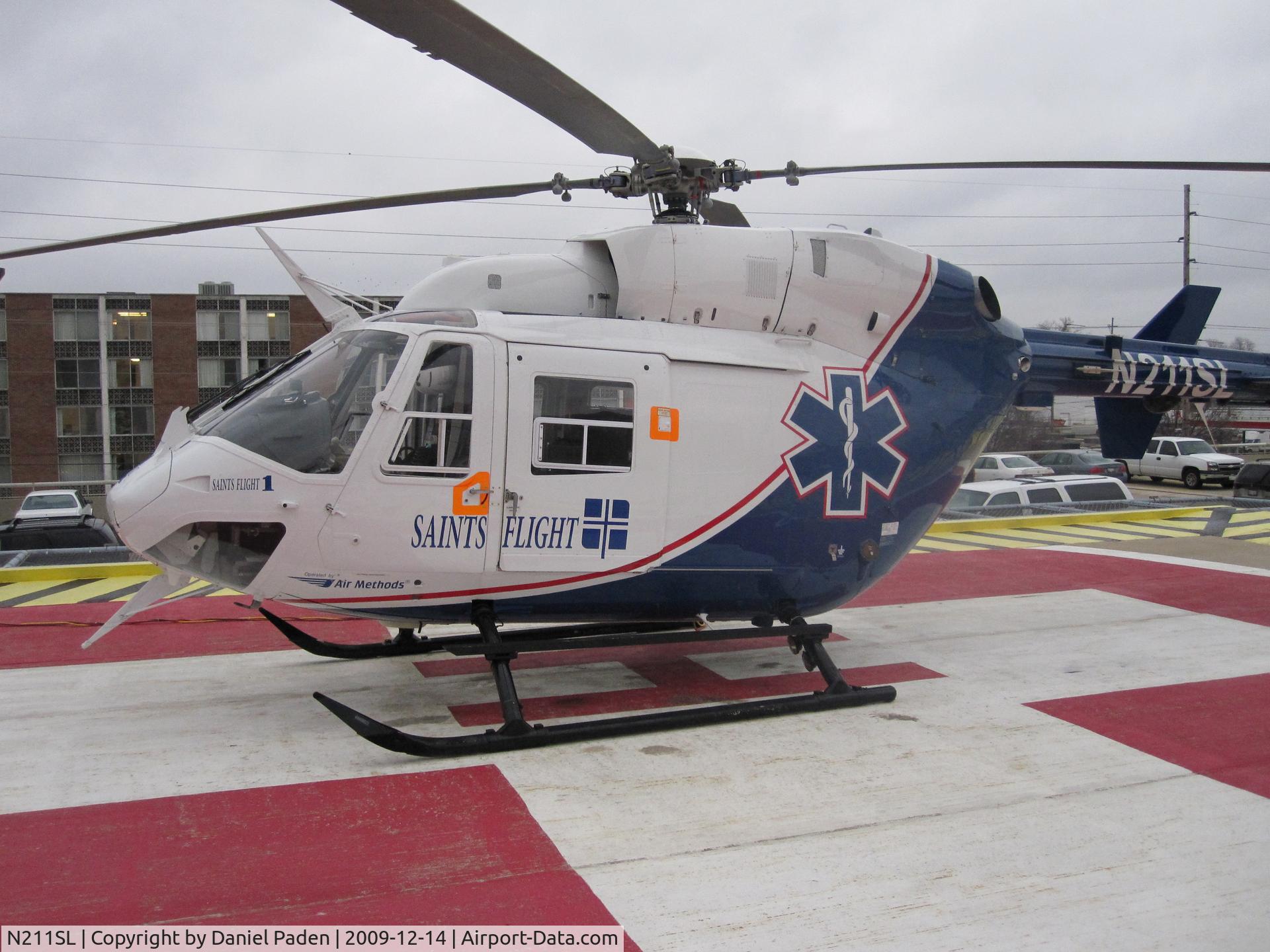 N211SL, 1989 Eurocopter-Kawasaki BK-117B-2 C/N 7201, Saints Flight 1