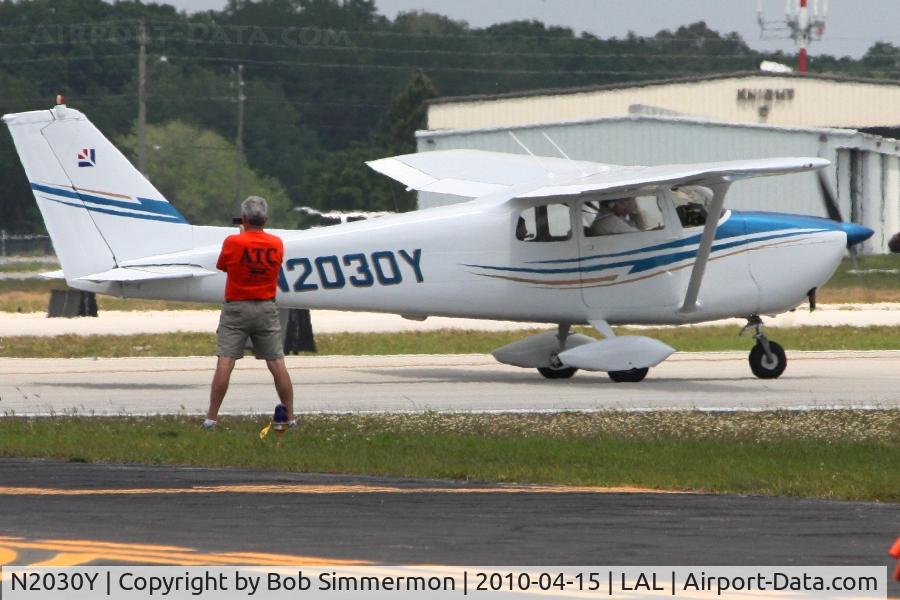 N2030Y, 1962 Cessna 172C C/N 17249530, Departing Lakeland, FL during Sun N Fun 2010