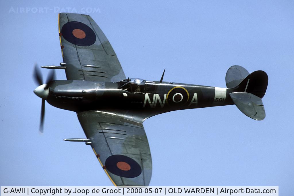G-AWII, 1942 Supermarine 349 Spitfire LF.Vc C/N WASP/20/223, famous cornre action at Old Warden
