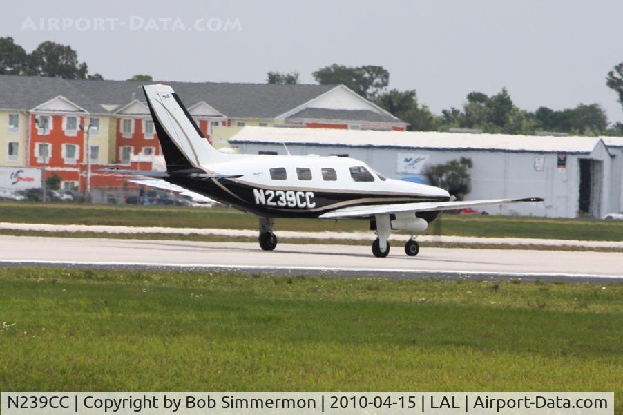 N239CC, 2001 Piper PA-46-350P Malibu Mirage Malibu Mirage C/N 4636315, Departing Lakeland, FL during Sun N Fun 2010