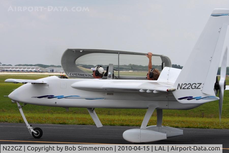 N22GZ, 1997 Rutan Long-EZ C/N 1081, Departing Lakeland, FL during Sun N Fun 2010