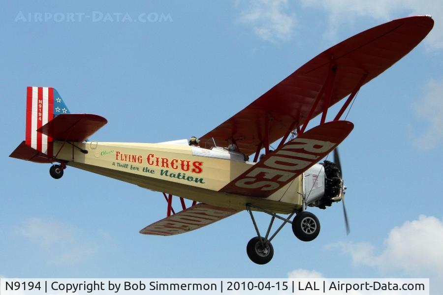 N9194, 1929 New Standard D-25 C/N 133, Overflying Sun N Fun 2010 - Lakeland, FL