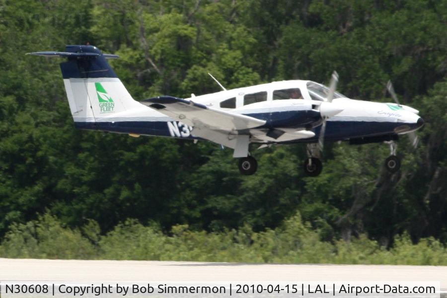 N30608, 2004 Piper PA-44-180 Seminole C/N 4496180, Arriving at Lakeland, FL during Sun N Fun 2010.