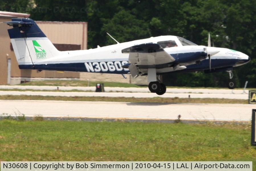 N30608, 2004 Piper PA-44-180 Seminole C/N 4496180, Arriving at Lakeland, FL during Sun N Fun 2010.
