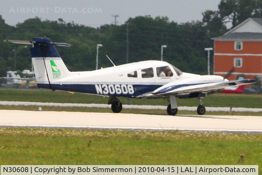 N30608, 2004 Piper PA-44-180 Seminole C/N 4496180, Arriving at Lakeland, FL during Sun N Fun 2010.