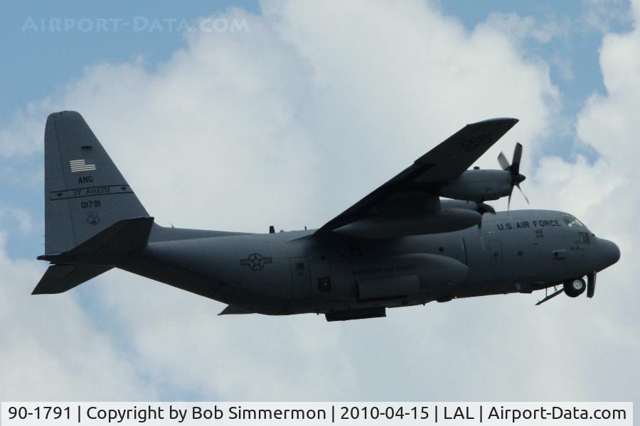 90-1791, 1990 Lockheed C-130H Hercules C/N 382-5242, Departing Lakeland, FL during Sun N Fun 2010