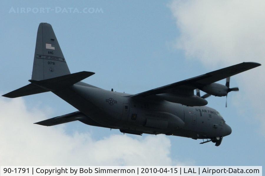 90-1791, 1990 Lockheed C-130H Hercules C/N 382-5242, Departing Lakeland, FL during Sun N Fun 2010