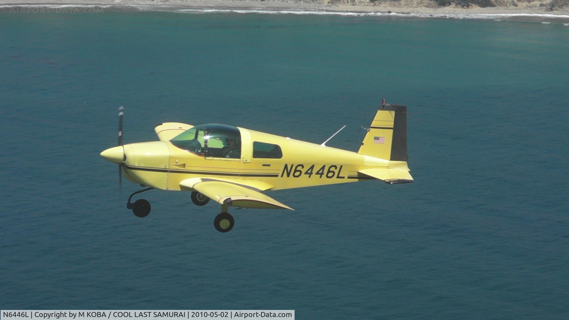 N6446L, 1972 American Aviation AA-1A Trainer C/N AA1A-0446, Flying over Palos Verdes & Long Beach Practice Area. Photo by M Koba
