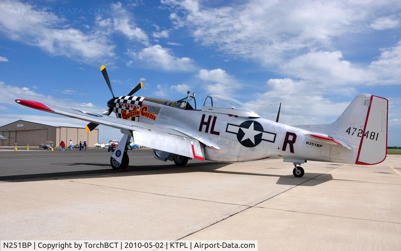 N251BP, 1944 North American P-51D Mustang C/N 44-84753, Mustang on the static ramp at Central Texas Airshow '10.