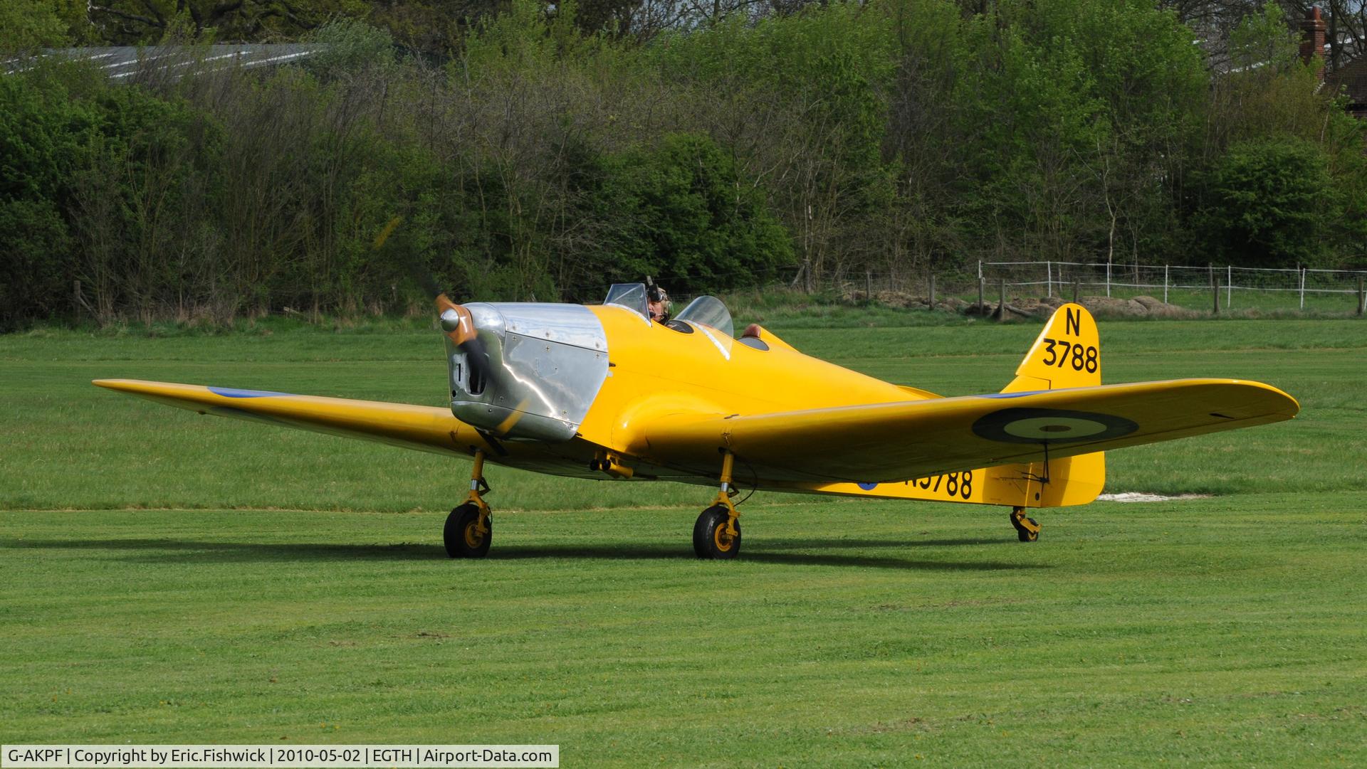 G-AKPF, 1941 Miles M14A Hawk Trainer 3 C/N 2228, 3. G-AKPF - Hawk Trainer III: spirited flying at an unusualy cold, blustery Shuttleworth Spring Air Display