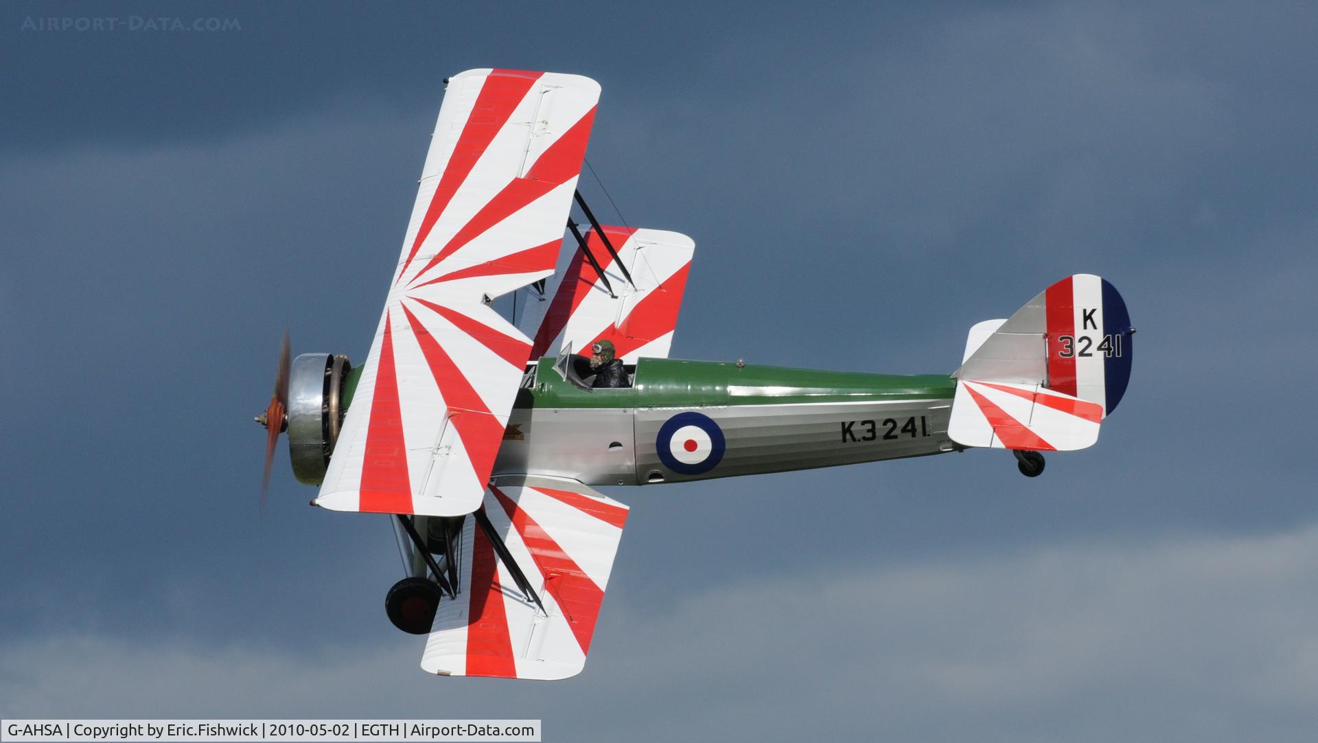 G-AHSA, 1933 Avro 621 Tutor C/N K3215, 41. G-AHSA - Tutor: spirited flying at an unusually cold, blustery Shuttleworth Spring Air Display