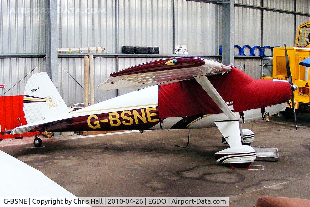 G-BSNE, 1947 Luscombe 8E Silvaire C/N 5757, in the 626 VGS hangar at Predannack Airfield
