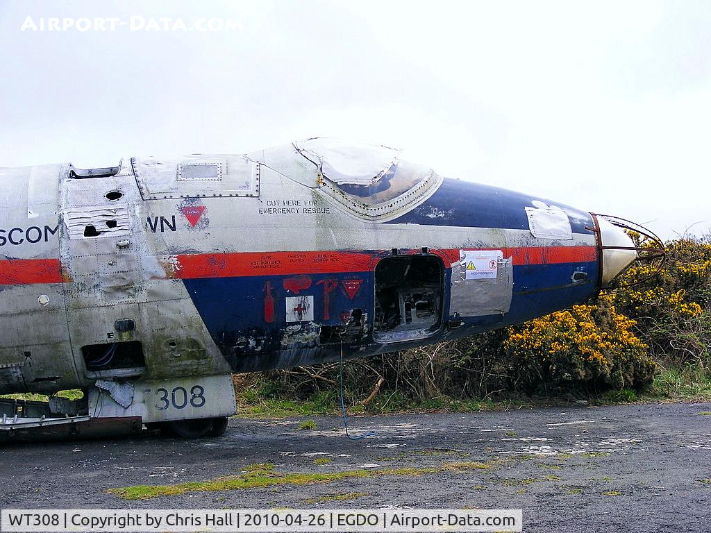 WT308, English Electric Canberra B(I).6 C/N EEP71430, ex Royal Aircraft Establishment Canberra B(I)6 at the Royal Naval School of Fire Fighting