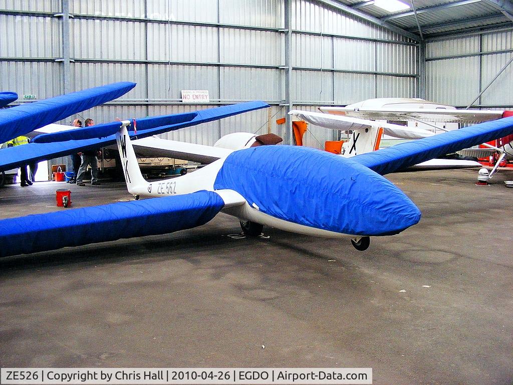 ZE526, Grob G-103 Viking T.1 C/N 33895, Grob Viking T.1's in the 626 VGS hangar at Predannack Airfield