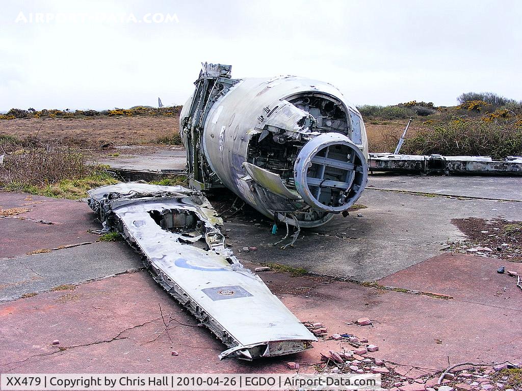 XX479, 1969 Scottish Aviation HP-137 Jetstream T.2 C/N 259, at the Royal Naval School of Fire Fighting, Predannack Airfield, Cornwall