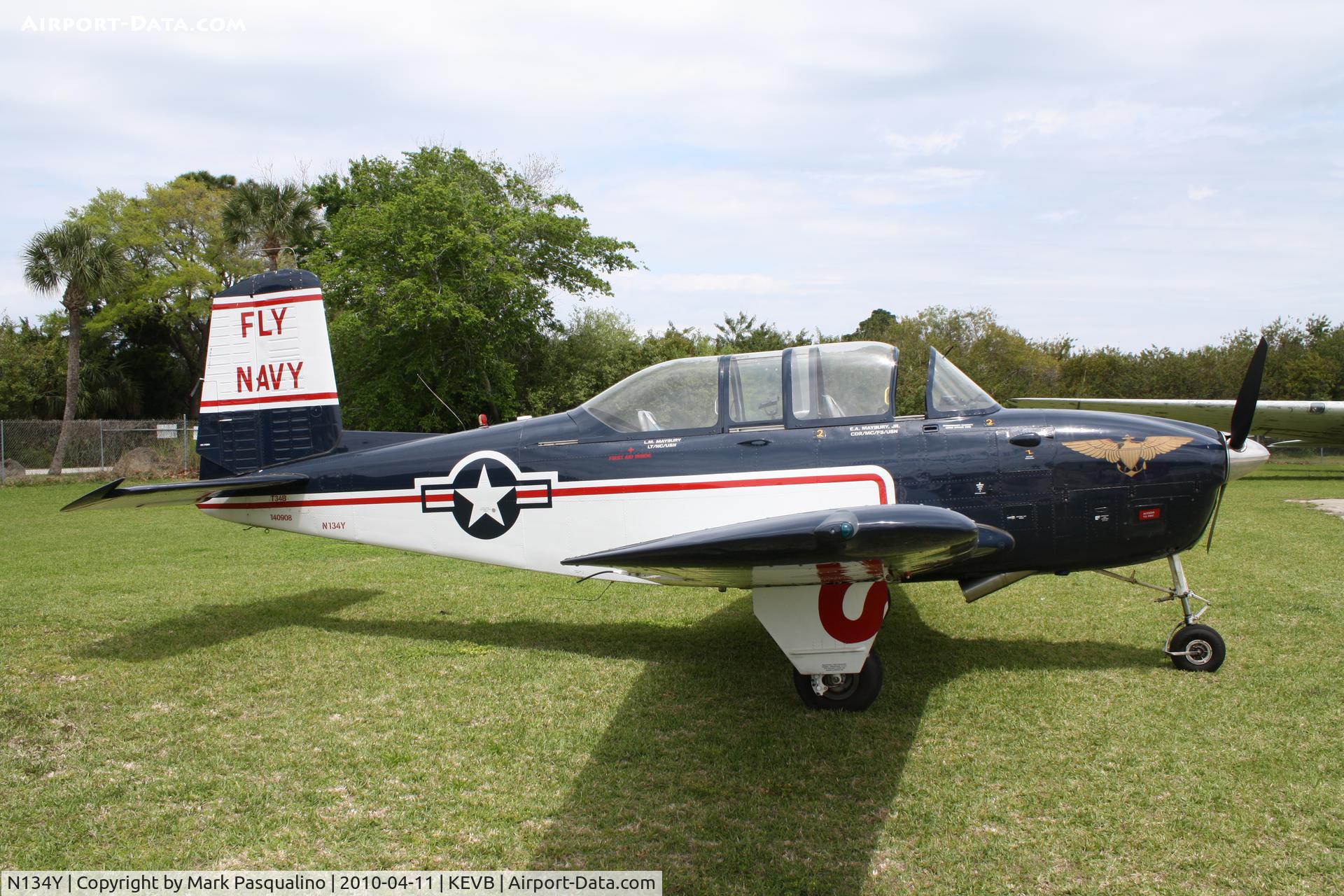 N134Y, 1956 Beech T-34B Mentor C/N 140908, Beech T-34B