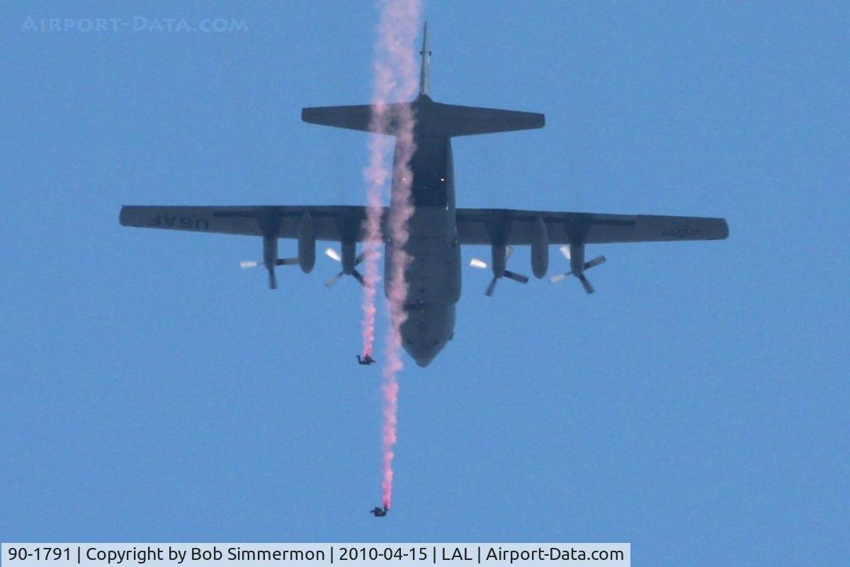 90-1791, 1990 Lockheed C-130H Hercules C/N 382-5242, Jumpers away!  Sun N Fun 2010 - Lakeland, Florida