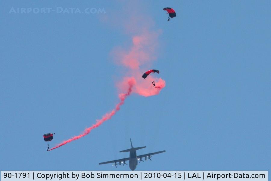 90-1791, 1990 Lockheed C-130H Hercules C/N 382-5242, Jumpers away!  Sun N Fun 2010 - Lakeland, Florida