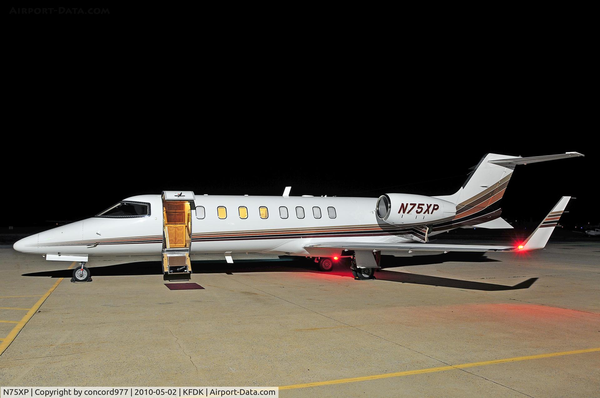 N75XP, 2000 Learjet Inc 45 C/N 118, Seen at KFDK on 5/2/2010.