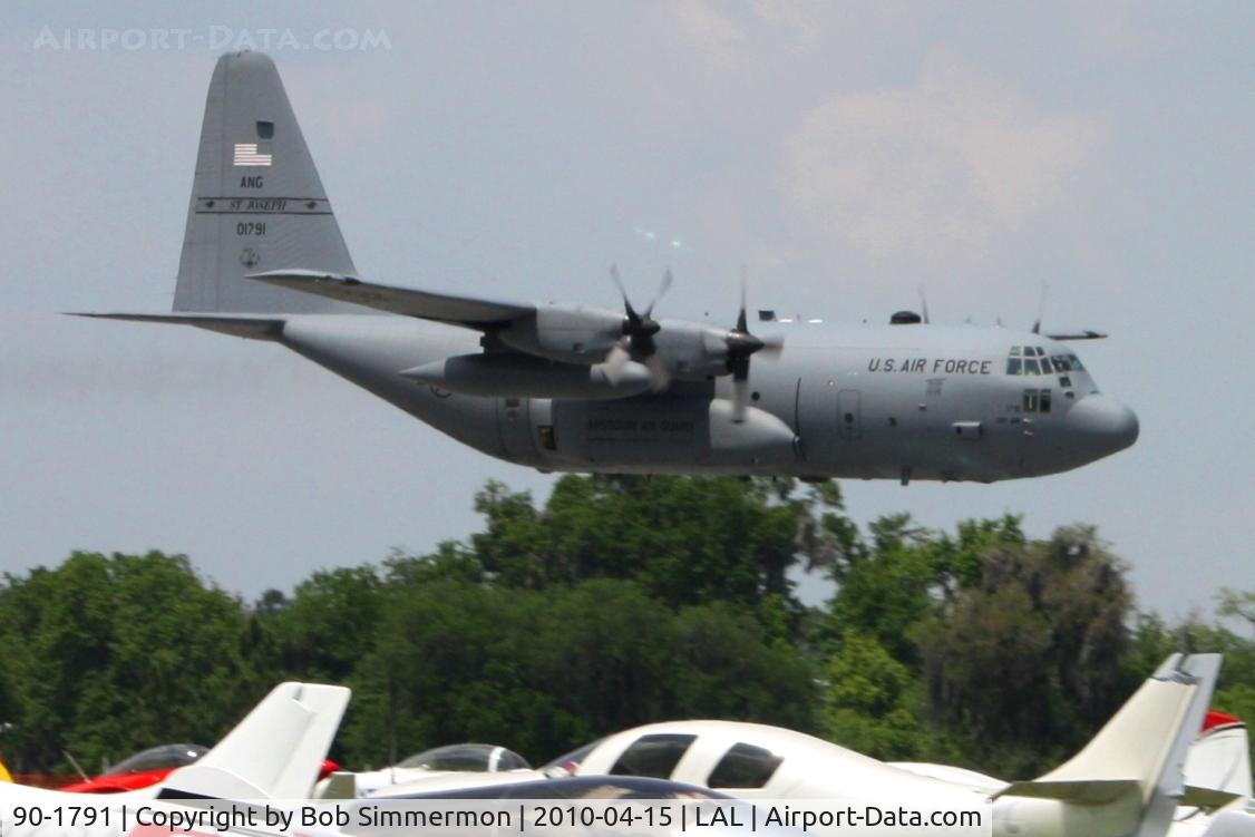 90-1791, 1990 Lockheed C-130H Hercules C/N 382-5242, Low pass over Sun N Fun 2010 - Lakeland, Florida.